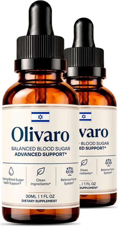 Two bottles of Olivaro liquid dietary supplement